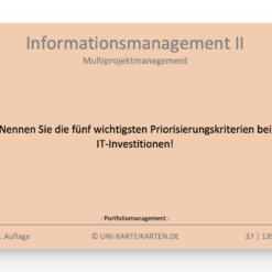 Informationsmanagement FernUni Hagen Karteikarte 1.1